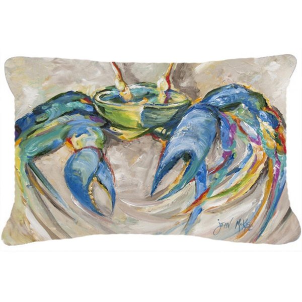 Micasa Blue Crab Canvas Fabric Decorative Pillow MI55560